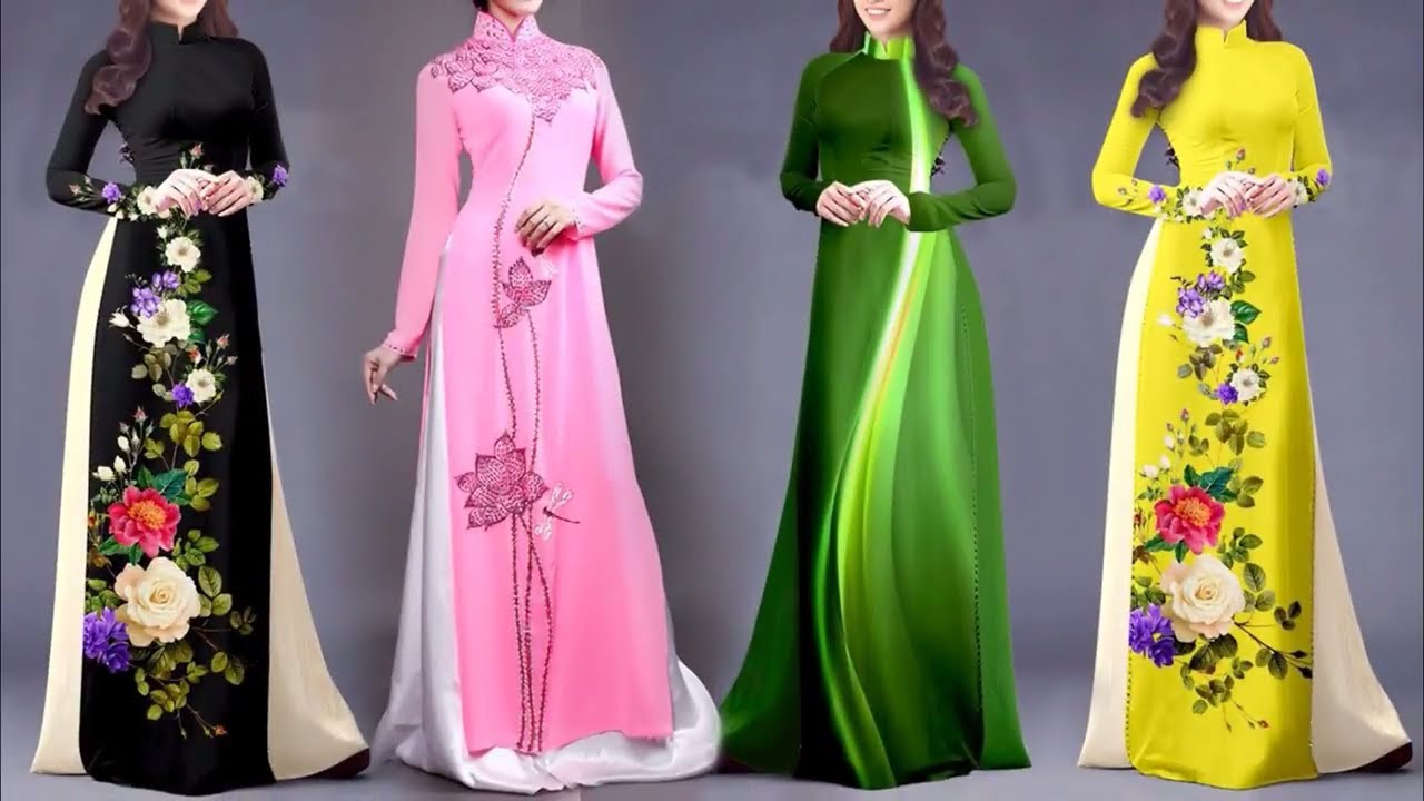 latest long dress design images