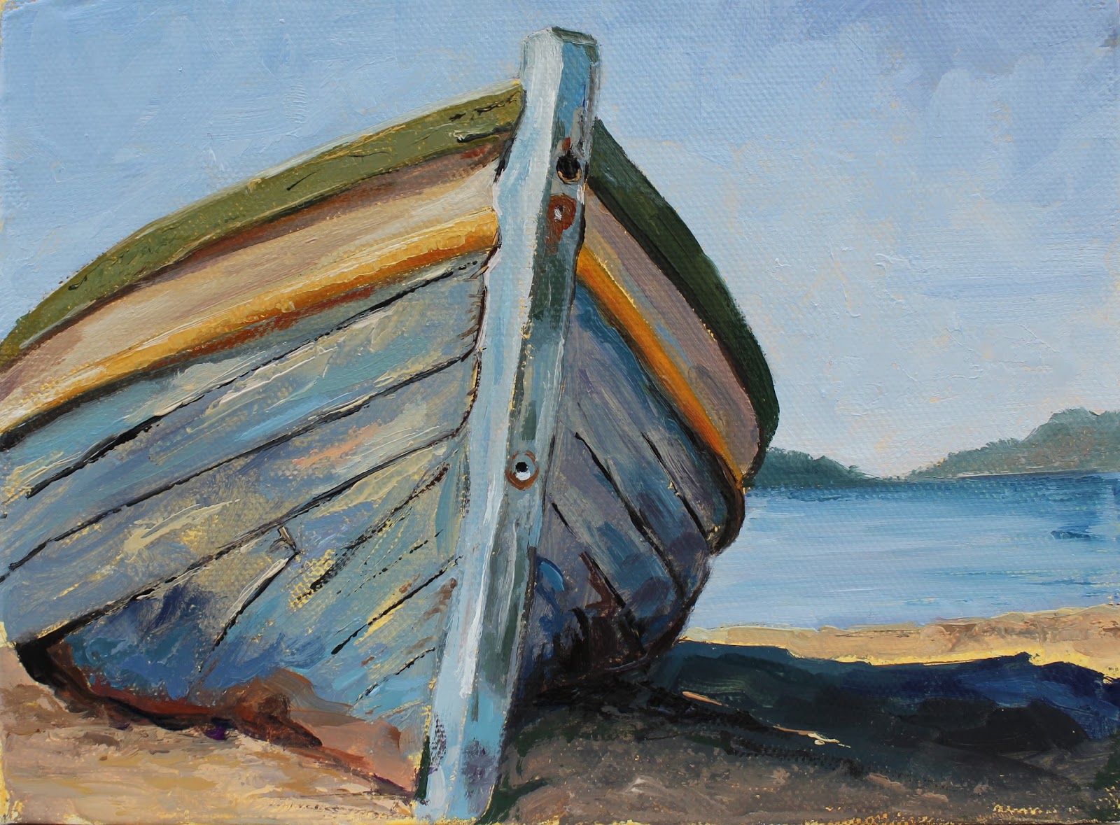 Marco A. Vazquez: oil painting boat
