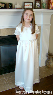 Wentzell's Creative Designs: Baptism Dress, Yup She's Eight!