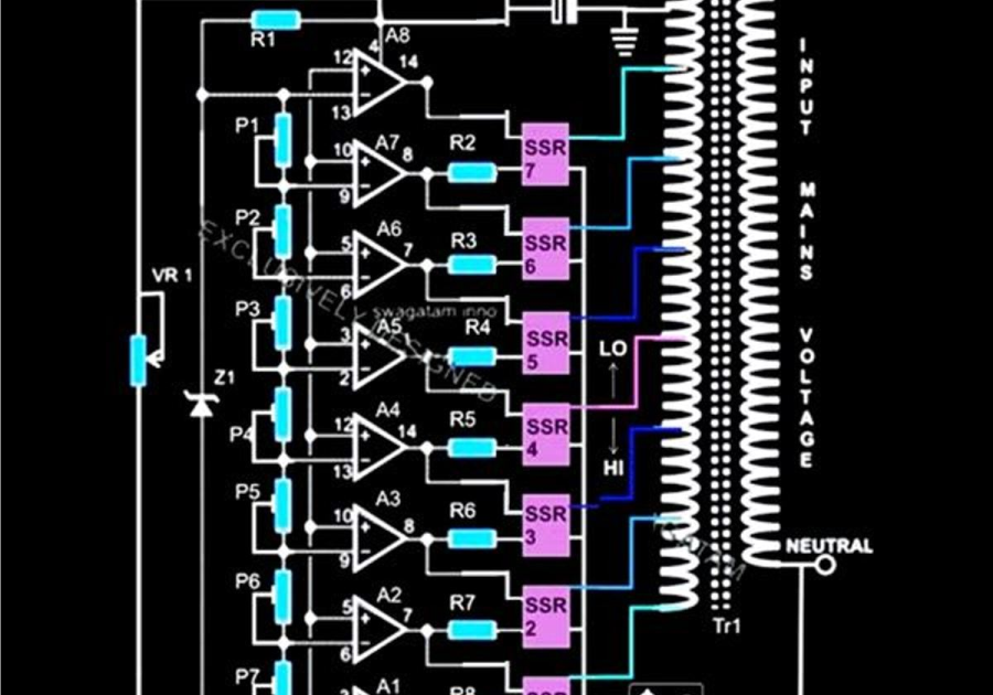 5 KVA to 10 KVA Automatic Voltage Stabilizer Circuit ...