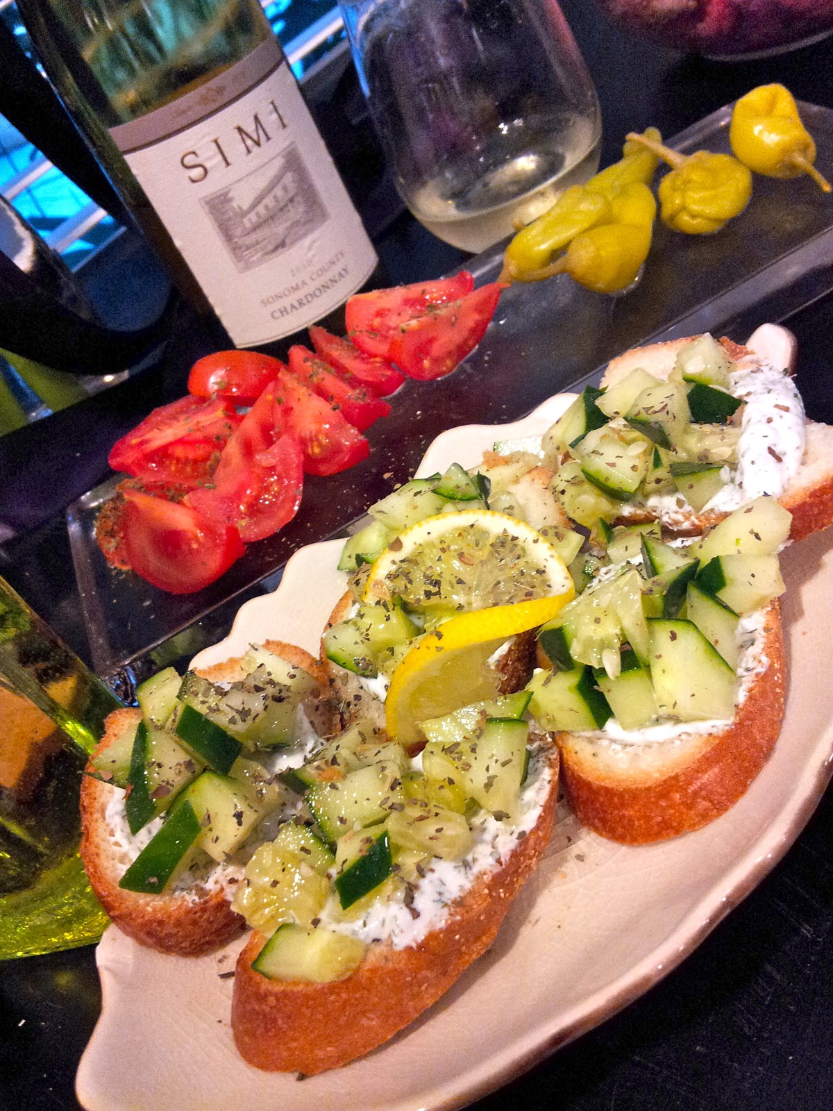 Cousins in the Kitchen Jill's Cucumber Bruschetta