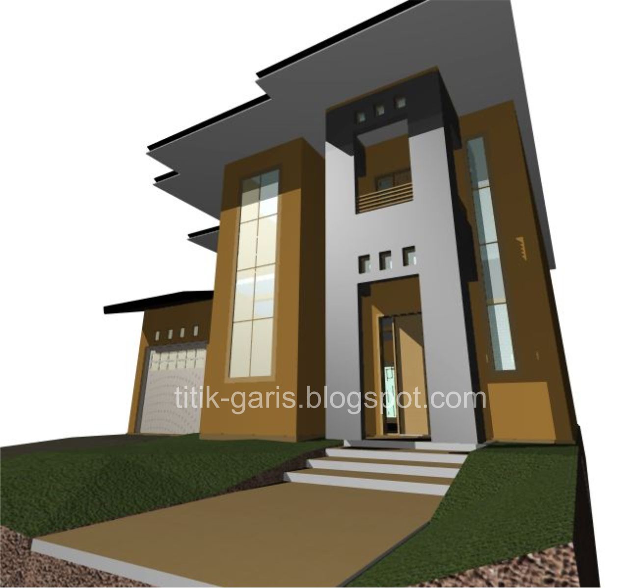 Desain Rumah 2 Lantai di Atas Lahan 150 m2 (10x15m 