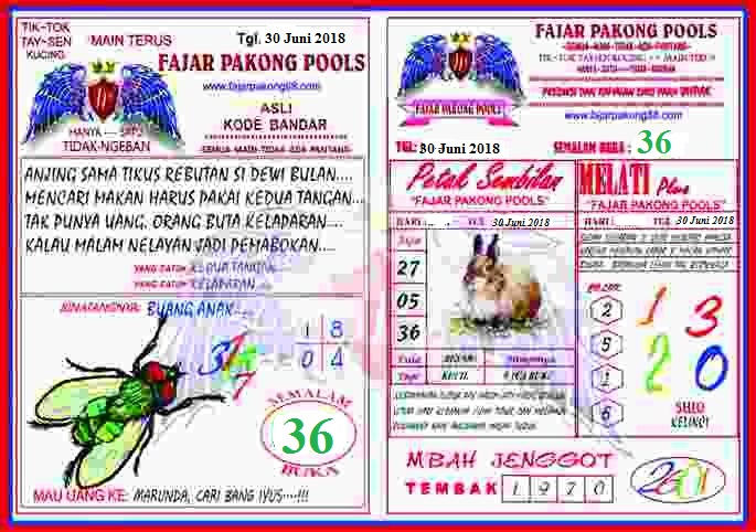 Juni 2018 Prediksi Judi Fajar Pakong Teratai 2d Tebak Angka