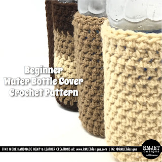 Free Water Bottle Cover Crochet Pattern by RMJETdesigns!