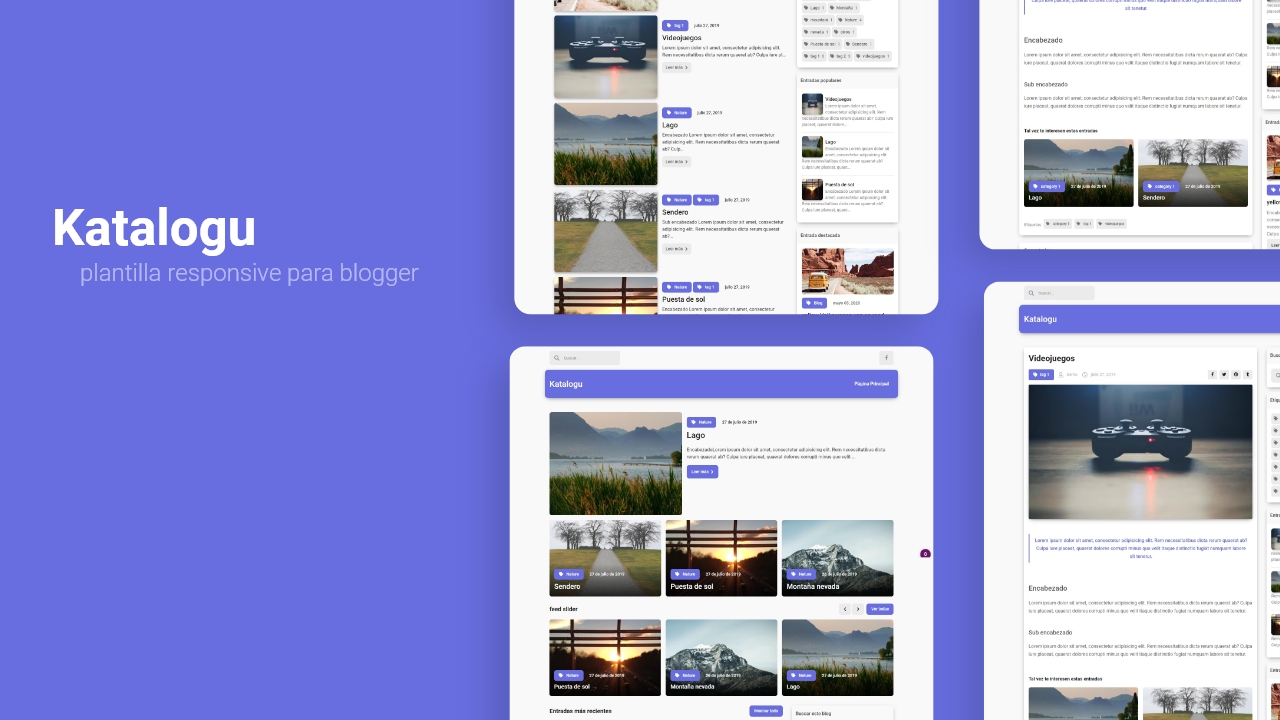 Katalogu - Plantilla blogger responsive