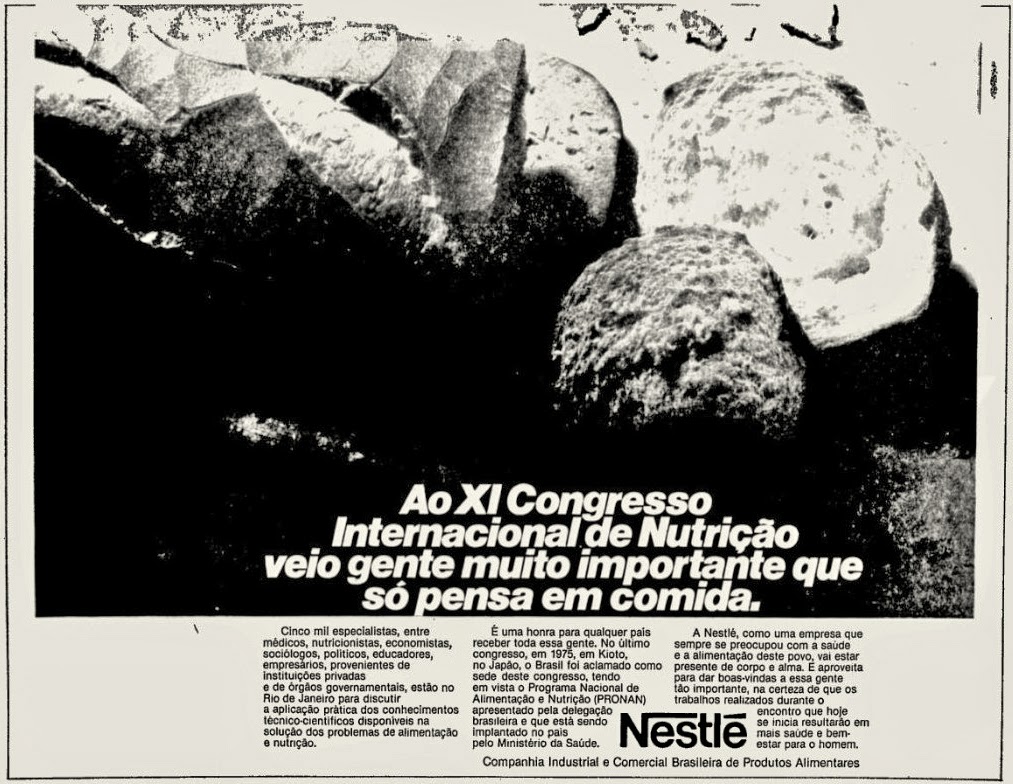 nestle.  os anos 70; propaganda na década de 70; Brazil in the 70s, história anos 70; Oswaldo Hernandez;