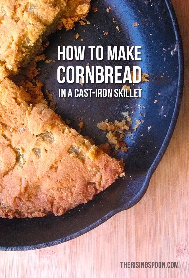 How To Make Cornbread In A Cast Iron Skillet The Rising Spoon how-to-make-cornbread-in-a-cast-iron-skillet-the-rising-spoon