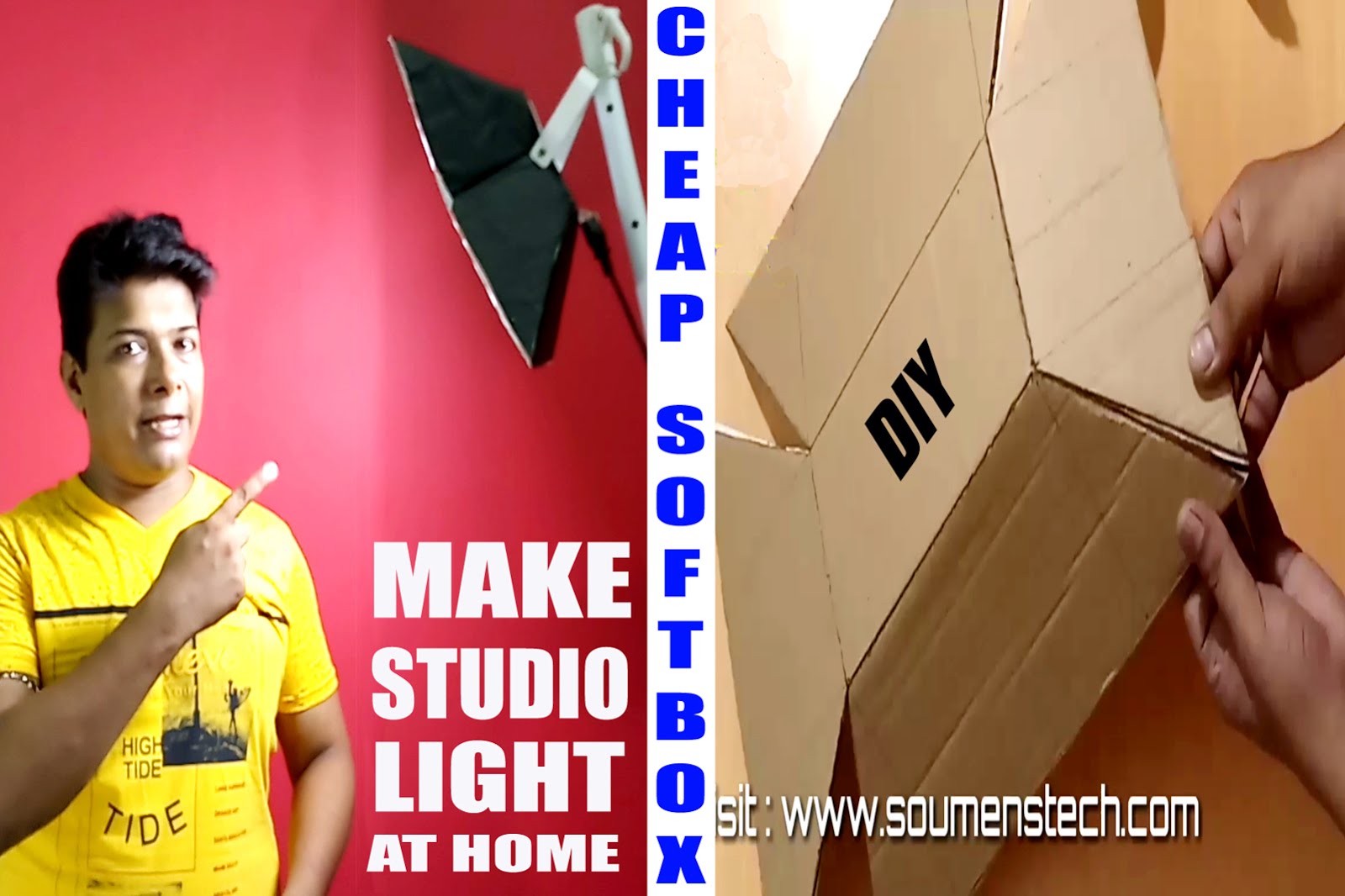 How To Make Softbox Light For Home Studio Soumens Tech