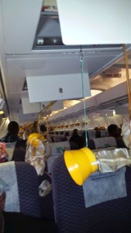 1 Photos: Loss of cabin pressure on an Abuja flight to Lagos today