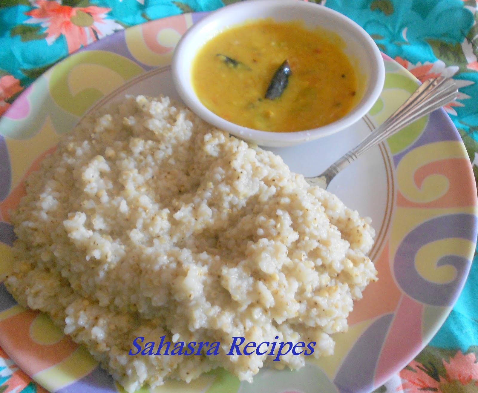 Sahasra Recipes: Jowar Rice / Jonna Annam