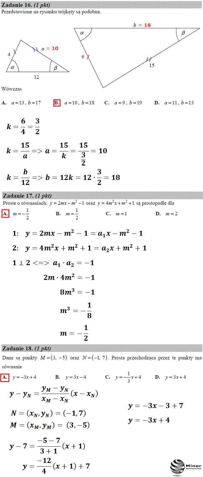 Arkusz maturalny 2015 z matematyki | Odpowiedzi, arkusz egzaminacyjny z matematyki 5 maj 2015 r.