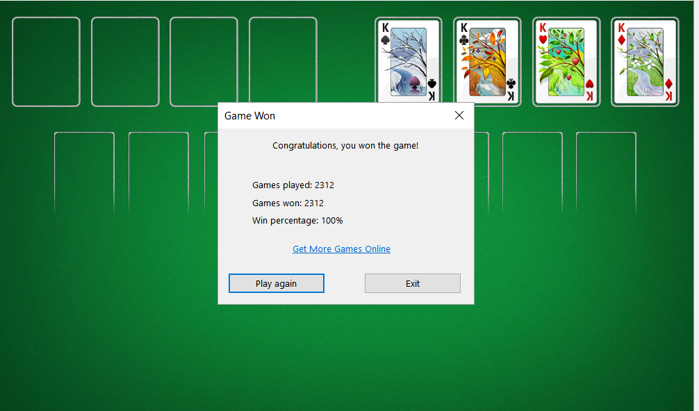 Restore Microsoft Solitaire Collection