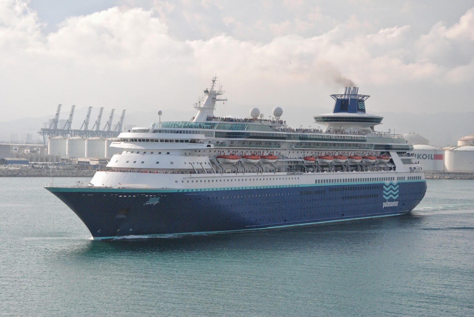 DISNEY MAGIC and SOVEREIGN seen from GRIMALDI Cruise Ferry "CRUISE