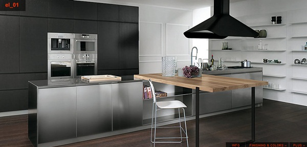 Durable Modern Stainless Steel Kitchen Designs