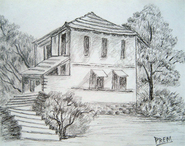 Easy House Landscape Drawings