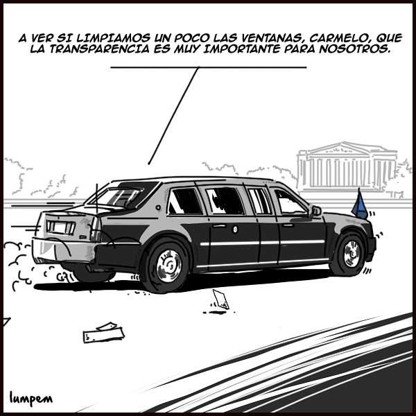 Un coche oficial de un político