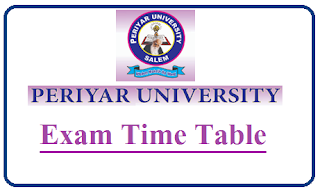 Periyar University Exam Time Table Nov Dec 2018