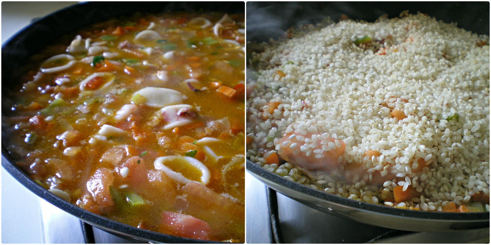 Arroz con calamares y gambas al punto de wasabi DessertsAbad