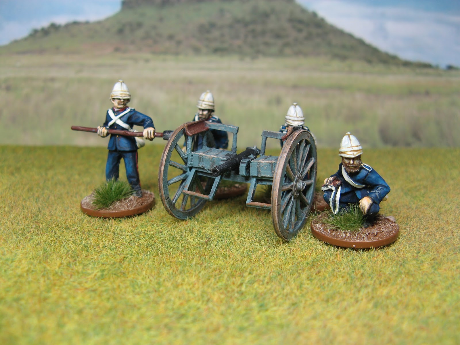 One man and his brushes. Zulu Wars. British Artillery