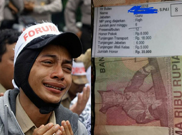 Begitu Menyedihkan Nasib Guru Honorer! Sudah Tak Diakui Oleh Negara Gajipun Sungguh Miris