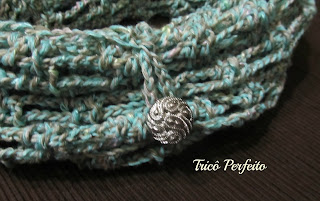 Artfully Simple Infinity Scarf - cachecol crochet em linha de algodão