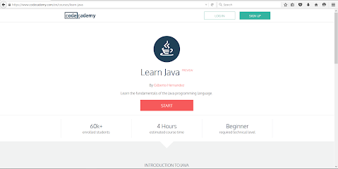 Code Academy now has a FREE course to Learn Java