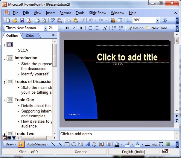 MS PowerPoint 2003