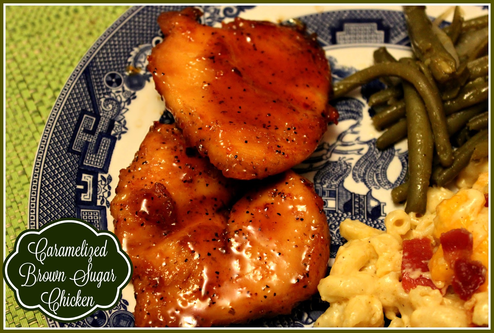 Sweet Tea and Cornbread Caramelized Brown Sugar Chicken!