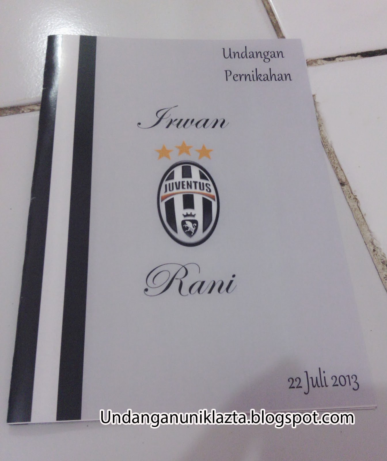 Contoh Undangan Pernikahan Juventus