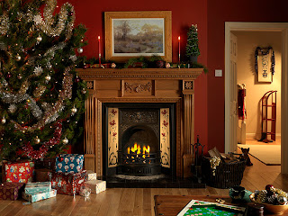 Decoração de Natal da lareira, Decoração da lareira, decoracao, decoracao casa natal