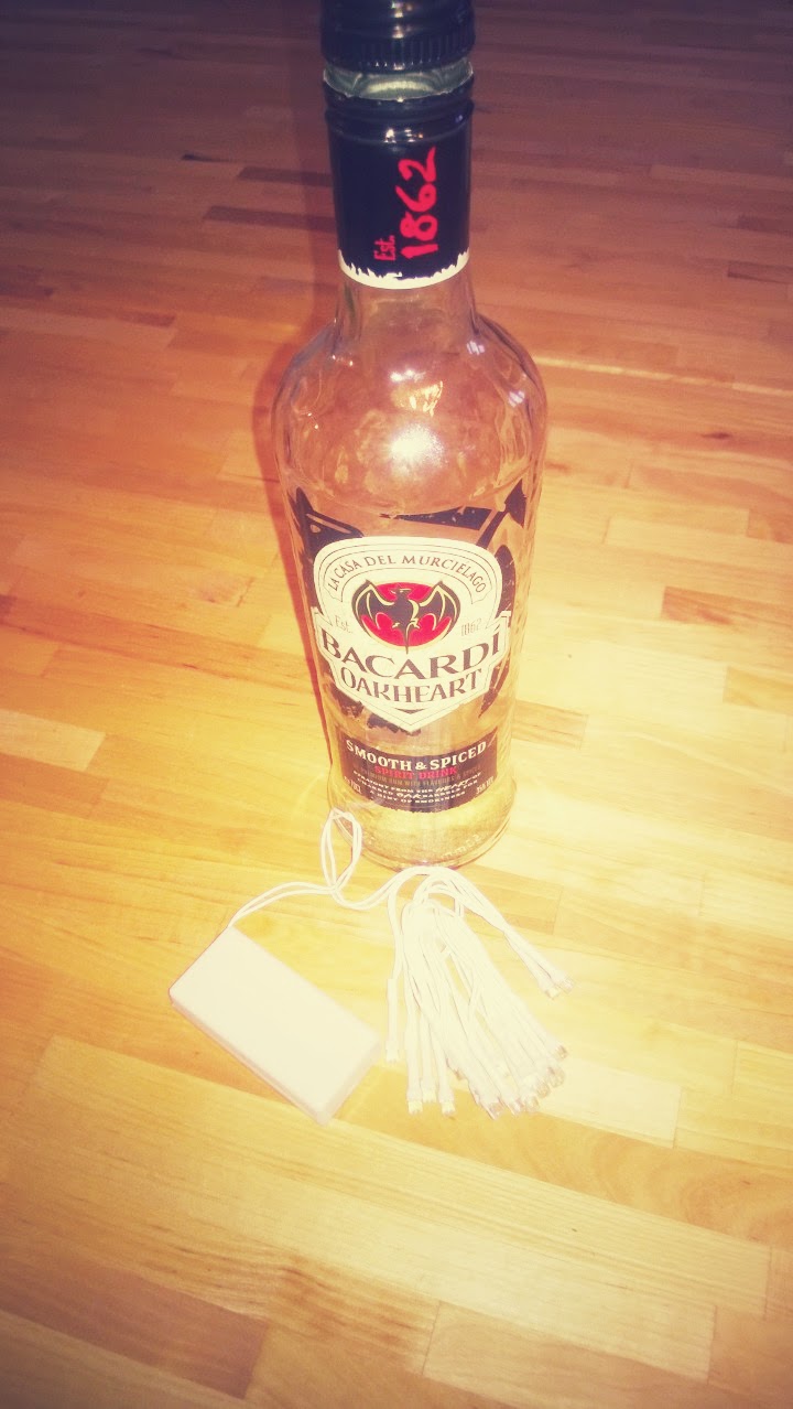 Upcycled Bottle Into A Light: Great For A Drinks Bar Or Shelve