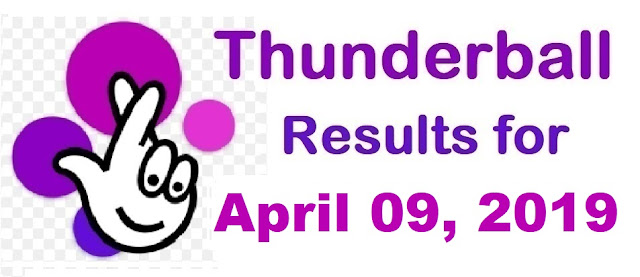 Thunderball results for Tuesday 09 April 2019 Thunderball results for Tuesday 09 April 2019