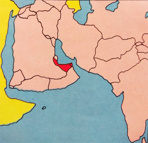 Gambar Peta letak Negara Uni Emirat Arab