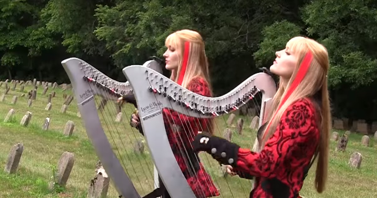 Harp Twins assista versão para "The Trooper"