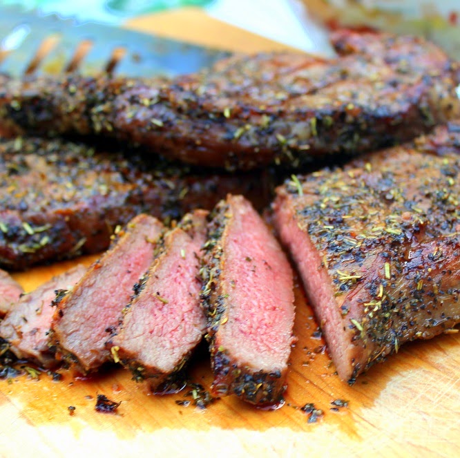 Year on the Grill KC Strip Steak with Pepper and Herb Marinade 52 Sauces and Rubs (And Marinades)