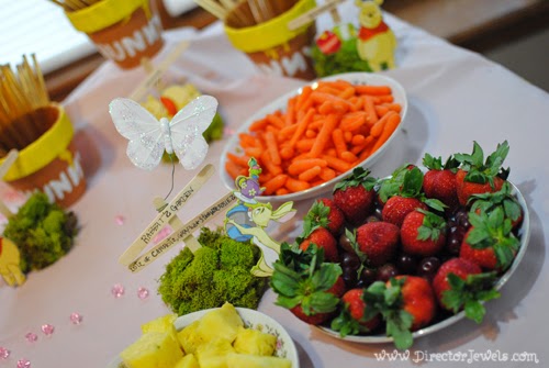 Tea Party Table and Food Display. Disney Winnie the Pooh Birthday Tea Party Decorations and Theme for Toddlers. 2nd Birthday Party Ideas.