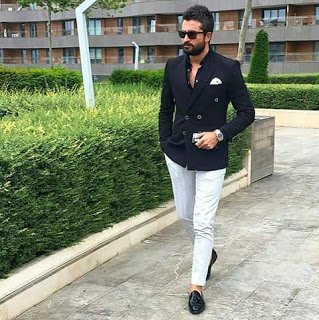 Classy  1 Grey Jacket  Navy Trousers One of the most timeless  combinations available to men a grey blazer teamed with navy trousers is a  match made in sartorial heaven Worn