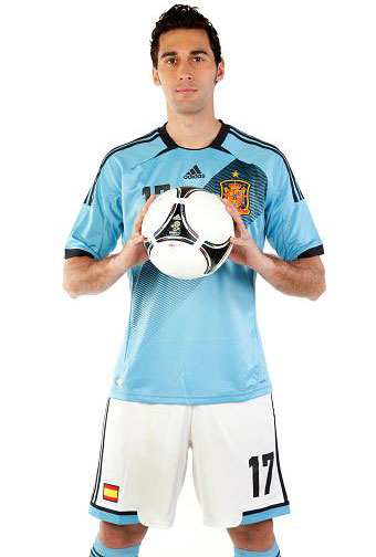segunda camiseta España Eurocopa 2012 azul celeste