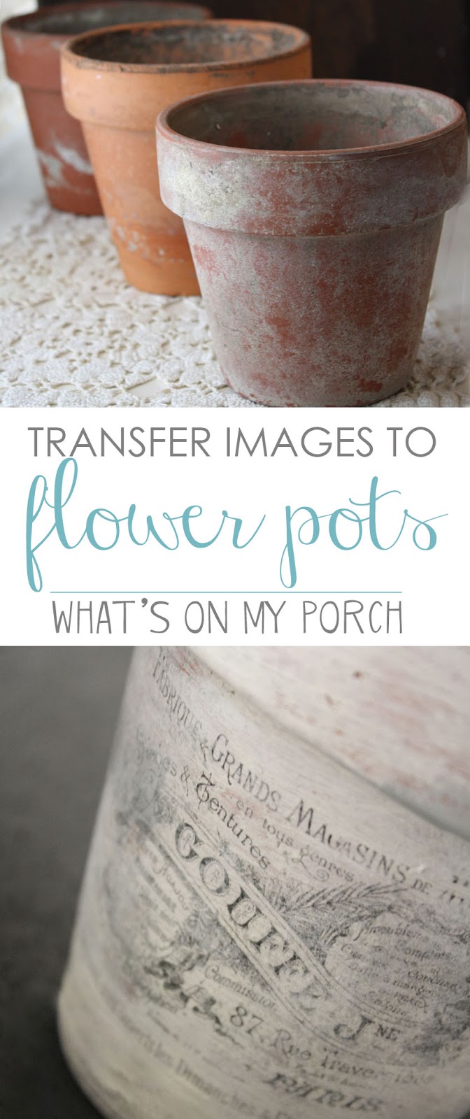 My Porch Prints Transfer Images to Flower Pots