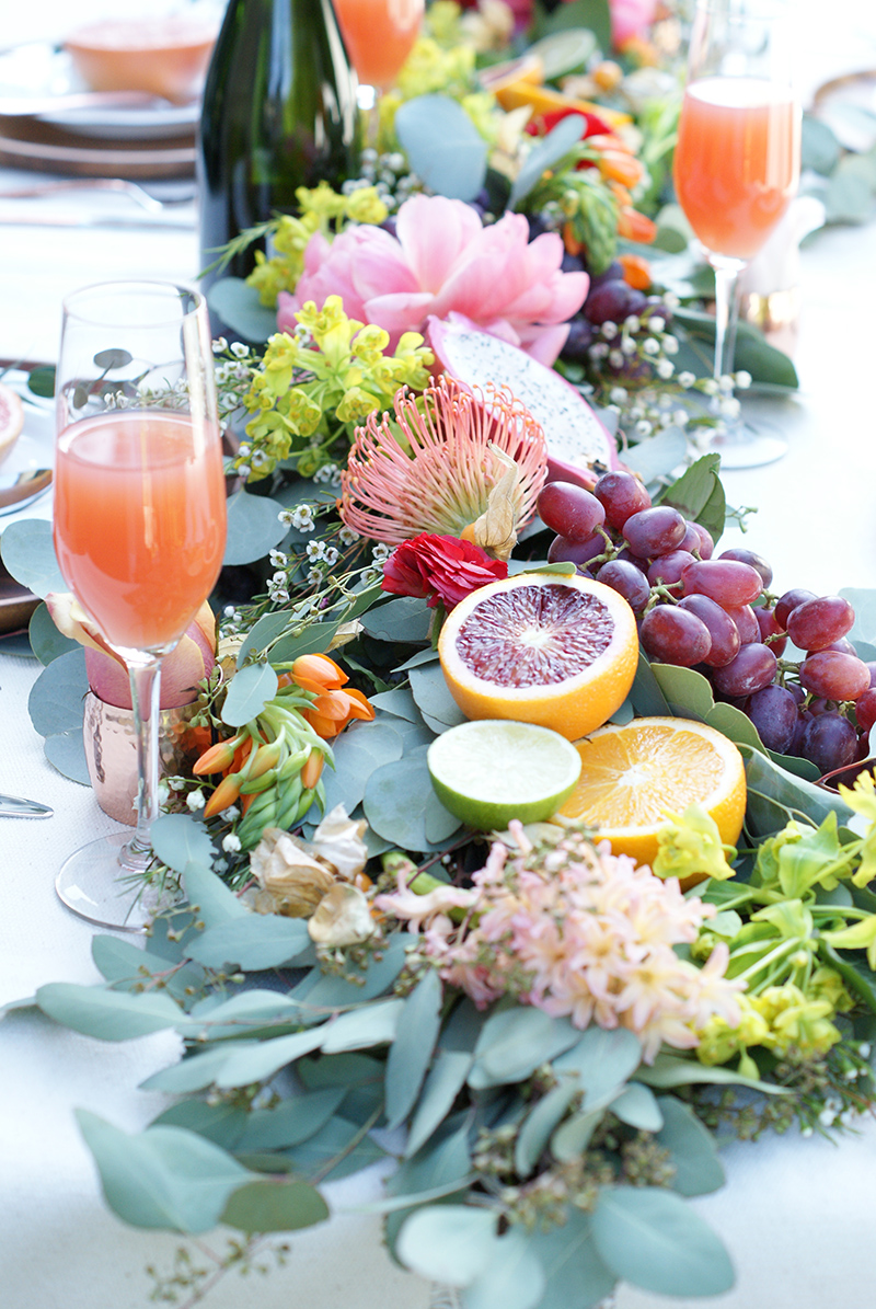 The Party Society Citrus Brunch with DIY Fruit Garland Centerpiece