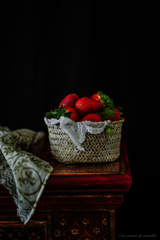 Tarta fraisier con té matcha
