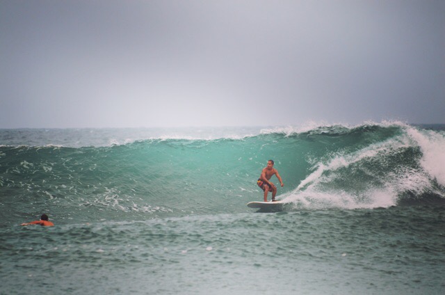 Surfing at Okanda 