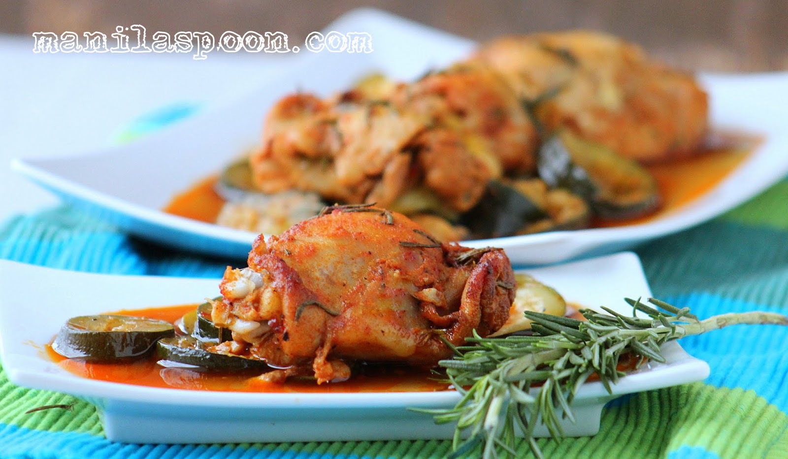 Rosemary Chicken with Courgettes (Zucchini) Manila Spoon