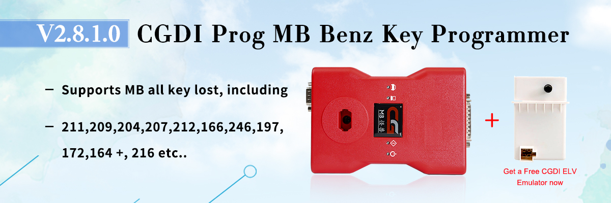 CGDI Prog MB Benz Key Programmer with CGDI ELV ESL Emulator for Free