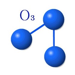 Molécula de ozono