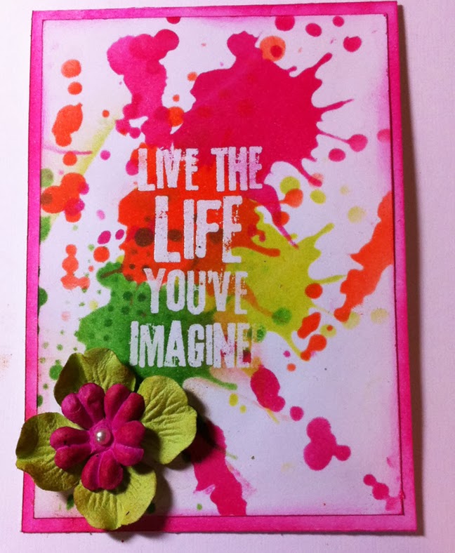 JBigg's Scrap Pieces: Splatters Stenciled Card