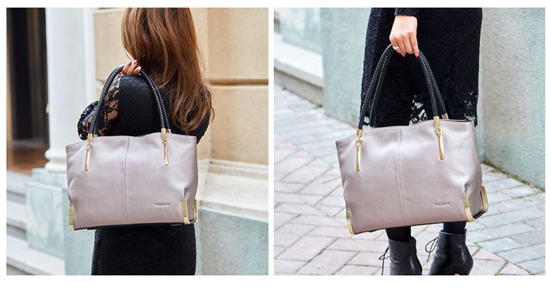 FOXER Brand Women's Cow Leather Handbags Female Shoulder bag designer ...