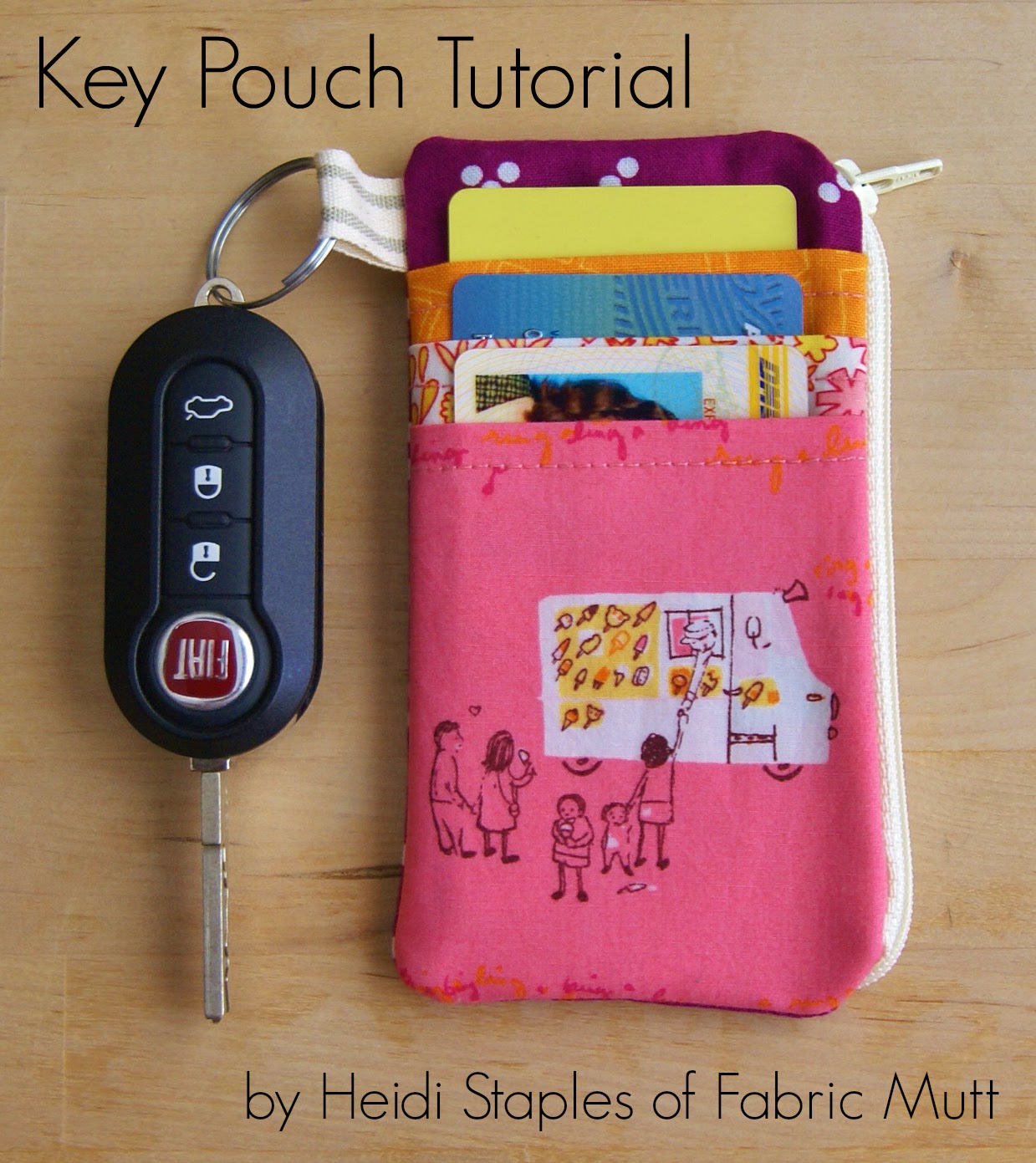 Key Pouch Tutorial by Heidi Staples at Fabric Mutt