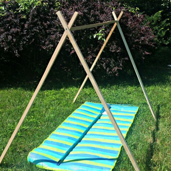 wooden stakes, a-frame, tent ideas