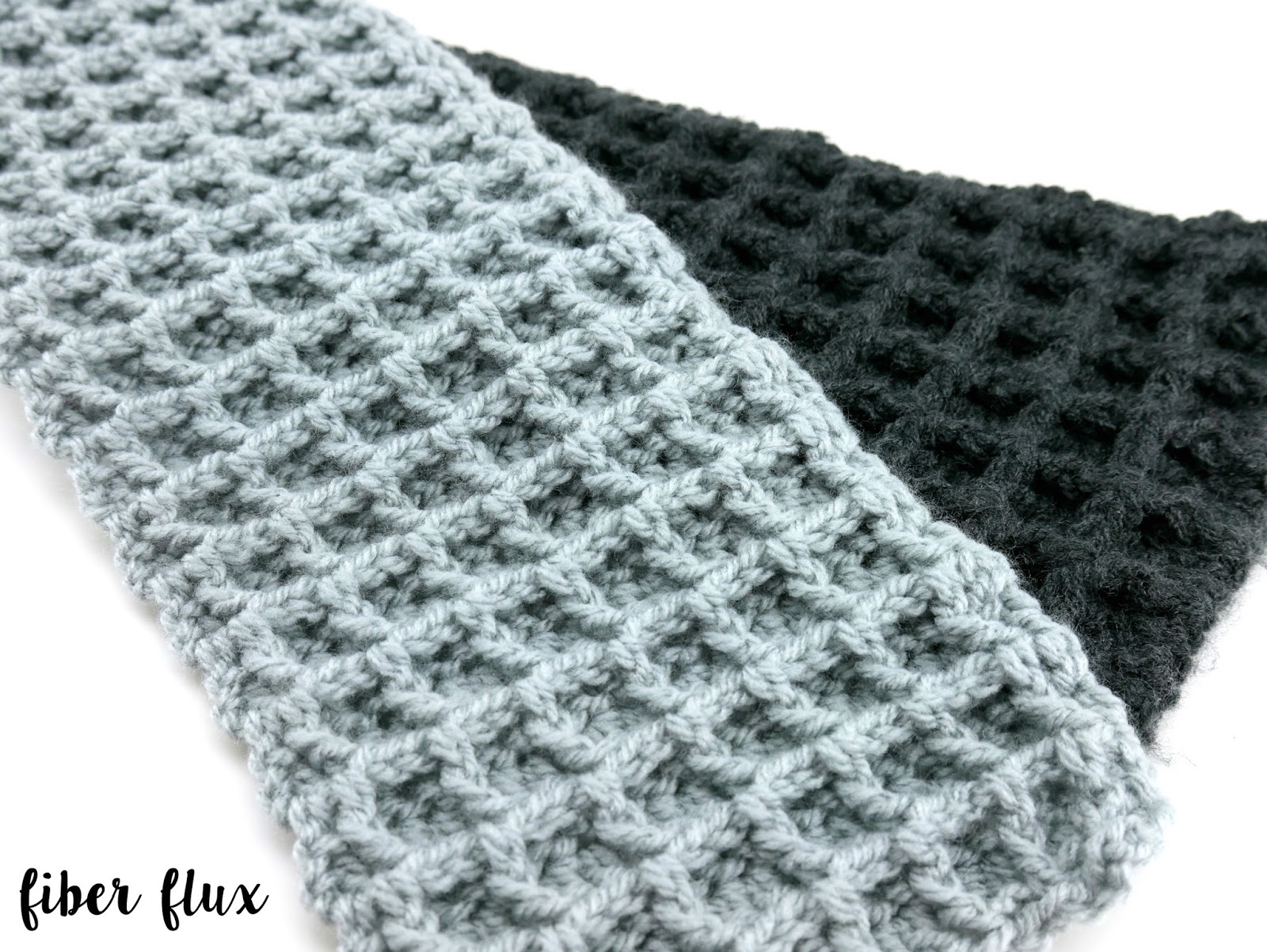 fiber-flux-free-crochet-pattern-two-tone-waffle-stitch-scarf